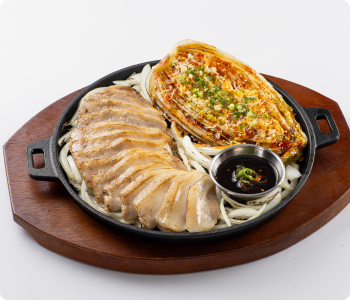 항정수육과 구운알배추